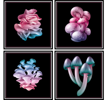 Posavasos moderno formas florales suaves - TenVinilo