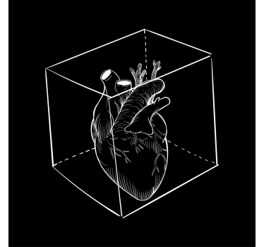 Posavasos frikis corazón en cubo 3d - TenVinilo