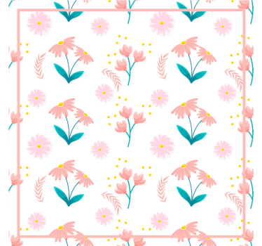 Posavasos diseño de patrón floral - TenVinilo