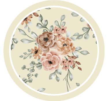 Posavasos vintage patrón de elegancia floral - TenVinilo