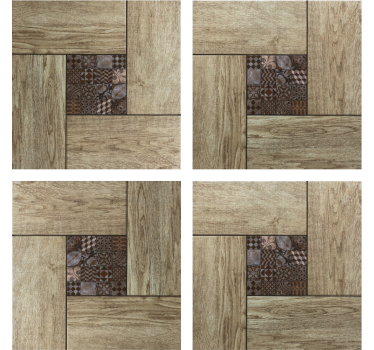 Posavasos azulejo motivo de textura de madera - TenVinilo