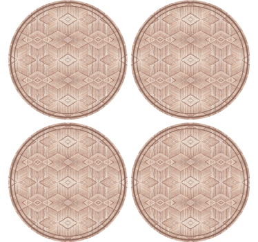 Posavasos superficie circular con patrón geométrico - TenVinilo