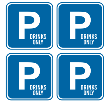 Posavasos con frases aviso de bebidas reservadas - TenVinilo
