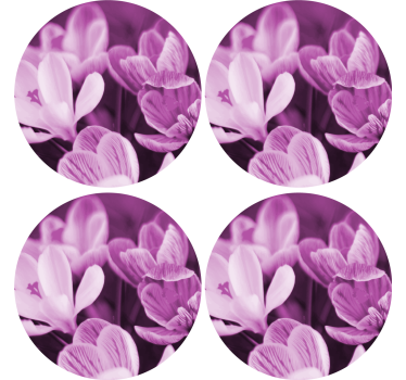 Posavasos elemento floral vibrante - TenVinilo