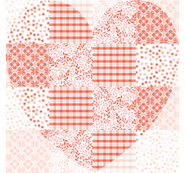 Posavasos navideño con diseño de corazones patchwork - TenVinilo