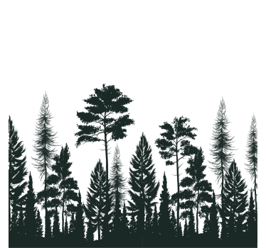 Posavasos silueta de pinos altos - TenVinilo