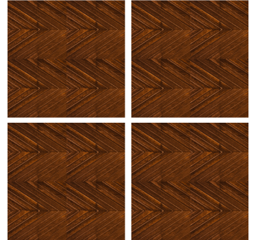 Posavasos patrón chevron madera - TenVinilo