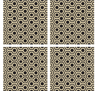 Posavasos diseño de patrón de panal - TenVinilo