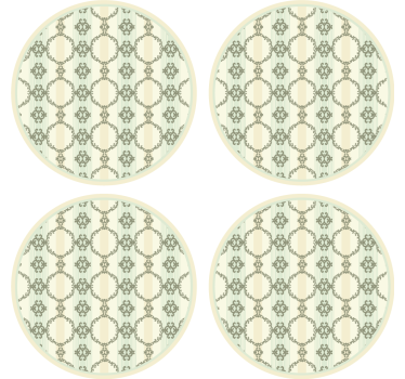 Posavasos retro Patrón floral despojado francés vintage - TenVinilo