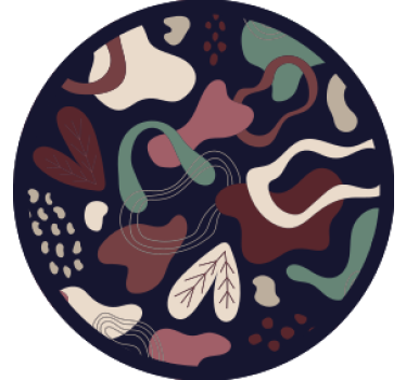 Posavasos diseño de formas orgánicas - TenVinilo