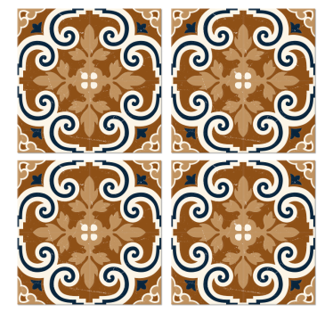 Posavasos de azulejos Baldosas estilo cemento - TenVinilo