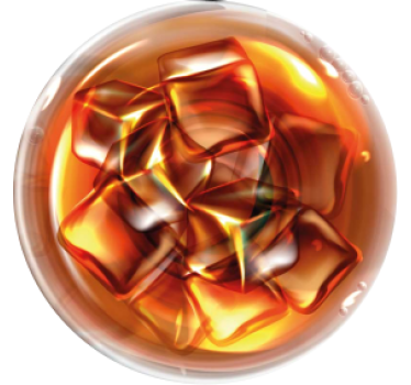 Posavasos vaso de whisky con hielo - TenVinilo