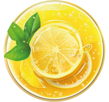Posavasos vaso de limonada con limones - TenVinilo