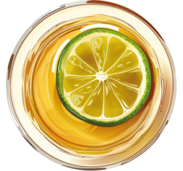 Posavasos vaso de tequila con limón - TenVinilo