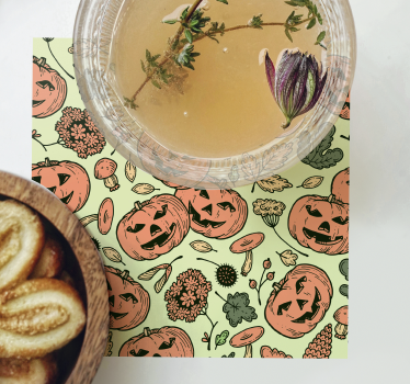 Calabaza de halloween posavasos - TenVinilo