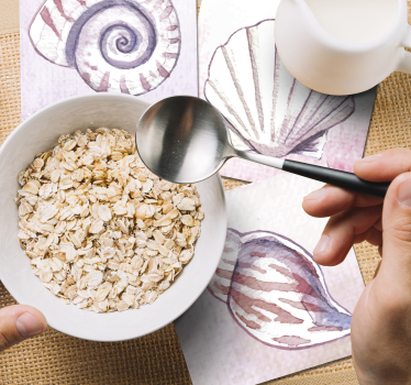 Posavasos acuarelas de conchas naturales - TenVinilo