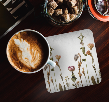 Posavasos arreglo floral seco - TenVinilo