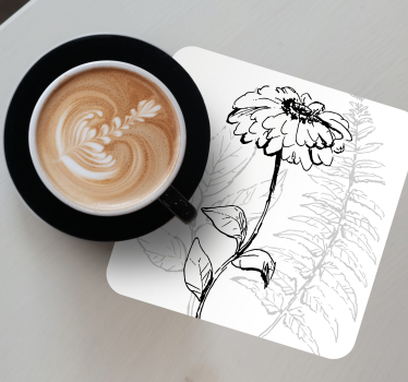 Posavasos arte lineal botánico - TenVinilo
