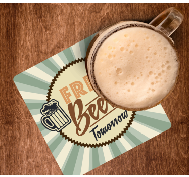 Posavasos cerveza anuncio retro cerveza gratis - TenVinilo