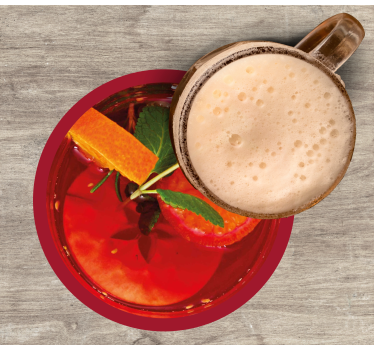 Posavasos cerveza bebida cítrica frutal - TenVinilo