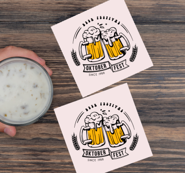 Posavasos cerveza brindis de oktoberfest - TenVinilo