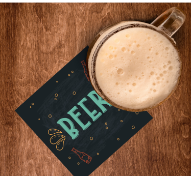 Posavasos cerveza concepto de cerveza divertido - TenVinilo