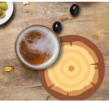 Posavasos cerveza diseño de corte de madera - TenVinilo