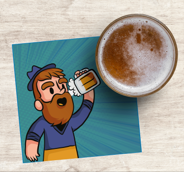 Posavasos cerveza entusiasta alegre de la cerveza - TenVinilo