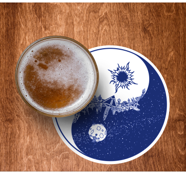 Posavasos cerveza escena cósmica celestial - TenVinilo