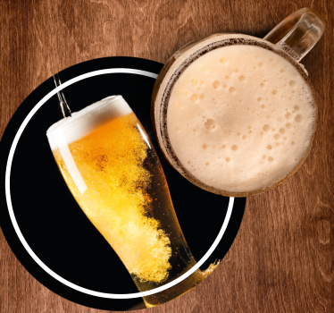 Posavasos cerveza espuma de cerveza en vaso - TenVinilo