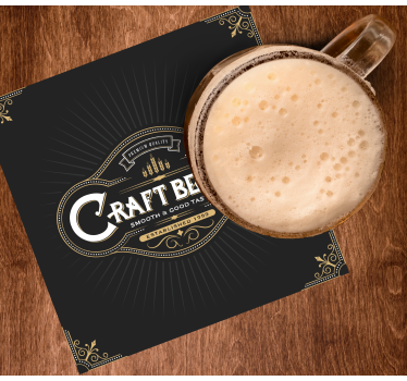 Posavasos cerveza etiqueta de cerveza de calidad premium - TenVinilo