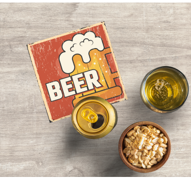 Posavasos cerveza gráfico de taza de cerveza - TenVinilo