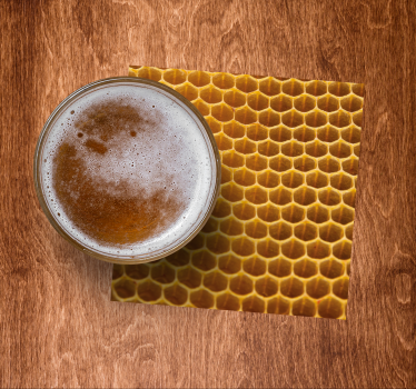 Posavasos cerveza patrón de panal - TenVinilo