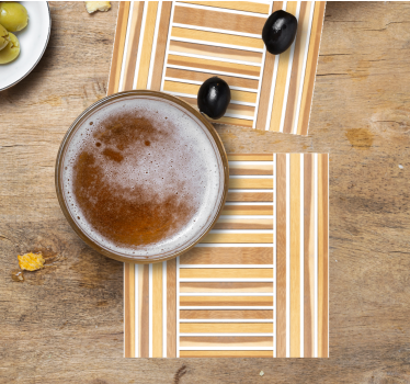 Posavasos cerveza patrón rayas texturizadas - TenVinilo