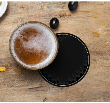 Posavasos cerveza superficie circular texturizada - TenVinilo