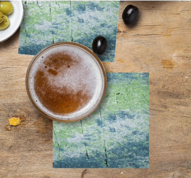 Posavasos cerveza superficie verde texturizada - TenVinilo