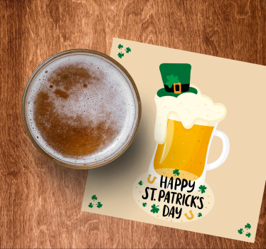 Posavasos cerveza taza festiva para cerveza - TenVinilo