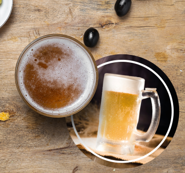 Posavasos cerveza taza fría con espuma - TenVinilo