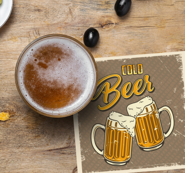 Posavasos cerveza tazas de cerveza espumosa - TenVinilo
