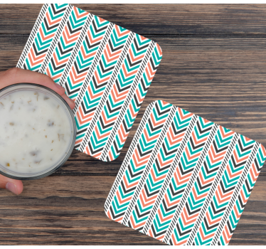 Posavasos chevron patrón esencial - TenVinilo