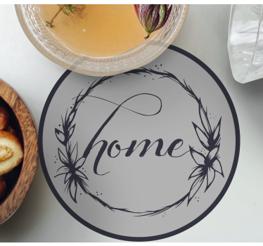Posavasos con frases círculo floral elegante - TenVinilo