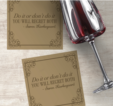 Posavasos con frases elegancia de citas sofisticadas - TenVinilo