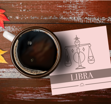 Posavasos con frases escala zodiacal de libra - TenVinilo