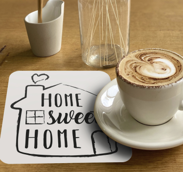 Posavasos con frases hogar dulce hogar - TenVinilo