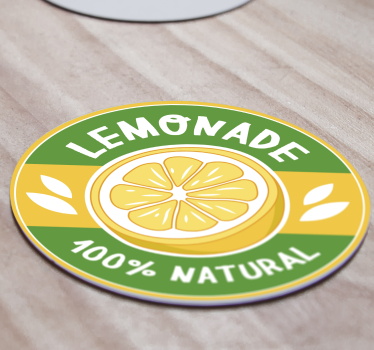 Posavasos con frases rodaja de limón natural - TenVinilo