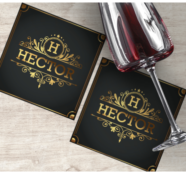 Posavasos con nombre Elegancia - TenVinilo