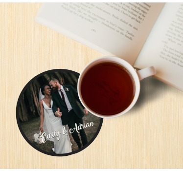 Posavasos con nombre Imagen personalizada con texto - TenVinilo
