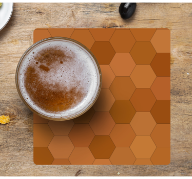 Posavasos con superficie de patrón hexagonal - TenVinilo