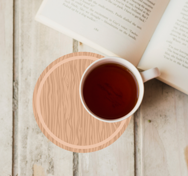 Posavasos con superficie de vetas de madera - TenVinilo