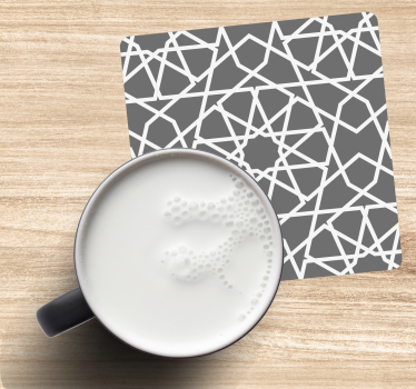 Posavasos de azulejos Estilo árabe gris - TenVinilo